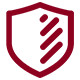 Pictogramme bouclier de protection rose