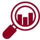 Pictogramme loupe rose